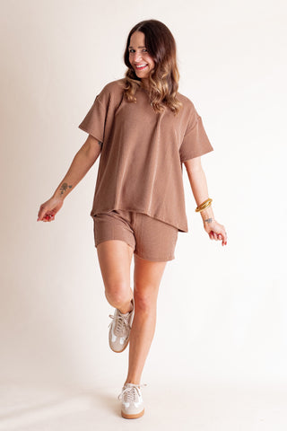 Just Right Ribbed Top and Shorts Set