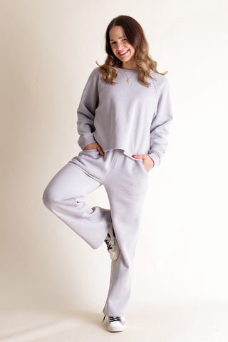 Fuzzy Feeling Fleece Sweatshirt and Sweatpants Set