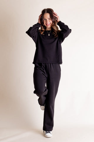 Fuzzy Feeling Fleece Sweatshirt and Sweatpants Set