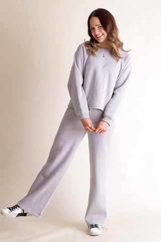 Fuzzy Feeling Fleece Sweatshirt and Sweatpants Set