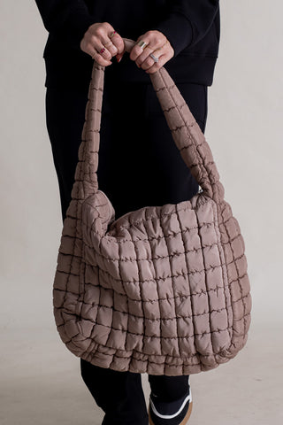 Give It A Go Quilted Tote Bag