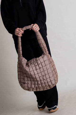 Give It A Go Quilted Tote Bag