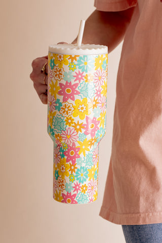 Spring Flowers 38oz Tumbler