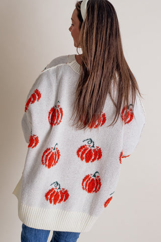 Hello Pumpkin Round Neck Sweater