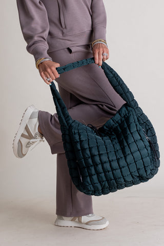 Give It A Go Quilted Tote Bag