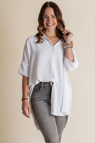 Let Loose Button Down Top