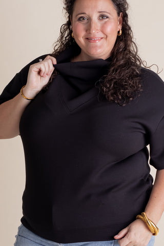 Just Say So Cowl Neck Top - CURVY *Final Sale*