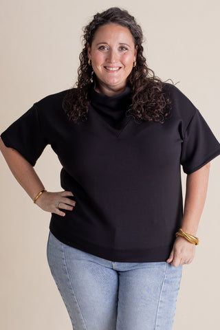 Just Say So Cowl Neck Top - CURVY *Final Sale*