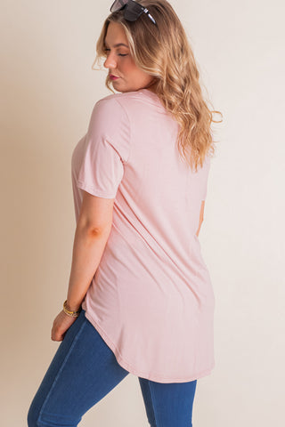 Added Flair V Neck Top *Final Sale*