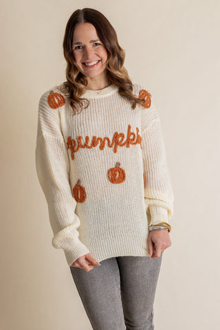 Pumpkin Round Neck Sweater