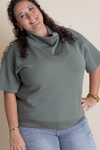 Just Say So Cowl Neck Top - CURVY *Final Sale*