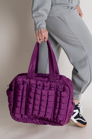 Give It A Go Quilted Weekender Bag