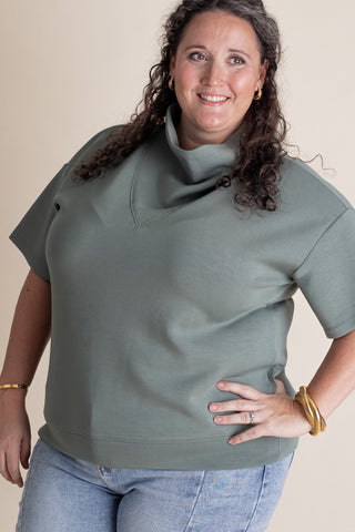 Just Say So Cowl Neck Top - CURVY *Final Sale*