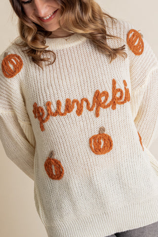 Pumpkin Round Neck Sweater