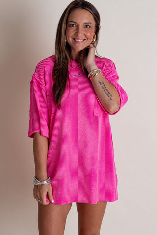 Getting Along Oversized Urban Ribbed Tunic