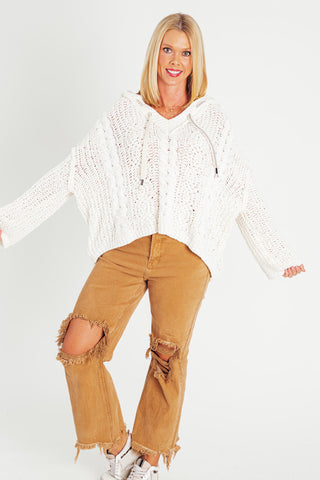 Don't Let Me Down Chenille Hooded Sweater *Final Sale*