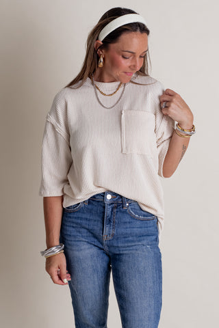 Getting Along Oversized Urban Ribbed Tunic