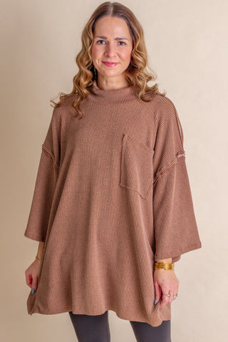 Only Go Forwards Oversized Urban Ribbed Tunic