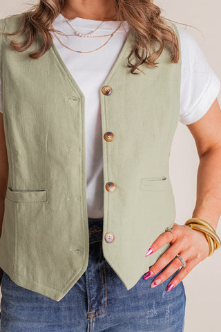 Time After Time Linen Vest *Final Sale*