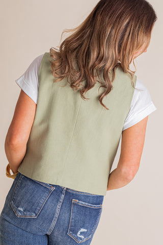 Time After Time Linen Vest *Final Sale*