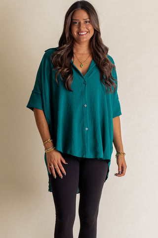 Let Loose Button Down Top