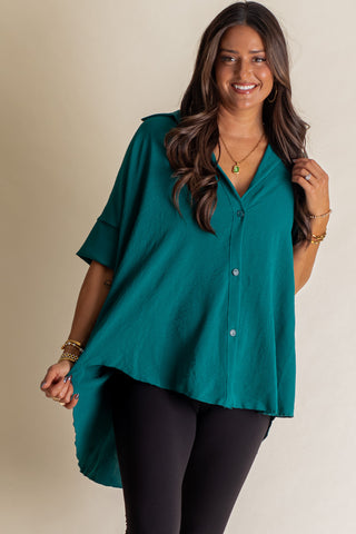 Let Loose Button Down Top