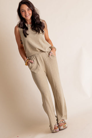 Back And Forth Moment Knit Top And Pants Set