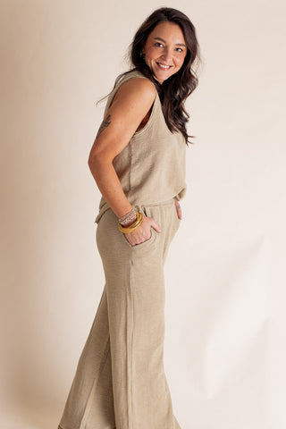 Back And Forth Moment Knit Top And Pants Set