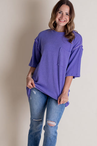 Getting Along Oversized Urban Ribbed Tunic