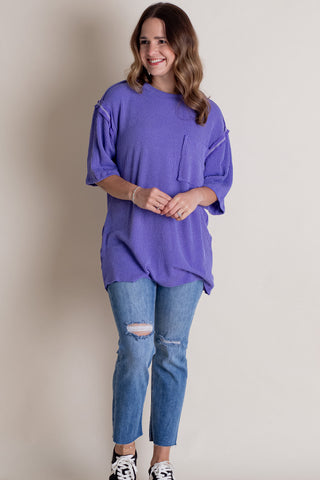 Getting Along Oversized Urban Ribbed Tunic