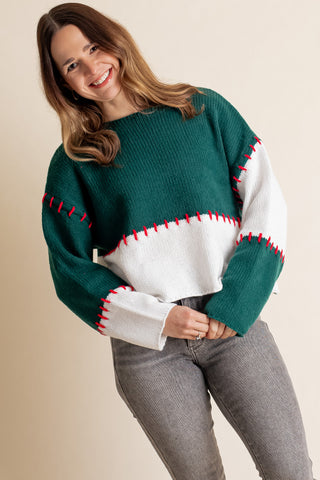 Made With Love Color Block Sweater