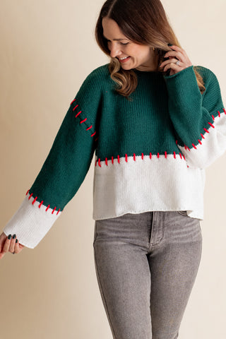 Made With Love Color Block Sweater