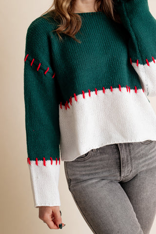 Made With Love Color Block Sweater