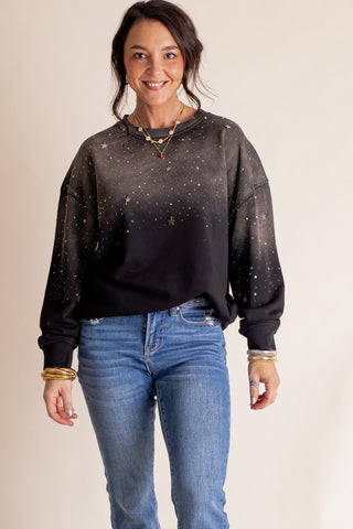 Mixed Emotions Beaded Sweatshirt