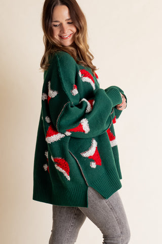 Santa Hat Round Neck Sweater