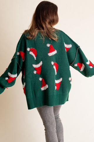 Santa Hat Round Neck Sweater