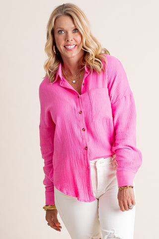 Everyday Casual Button Down Top *Final Sale*