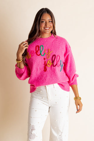 Holly Jolly Embroidered Sweater