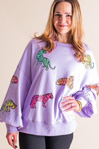 Eye Of The Tiger Sequin Sweater