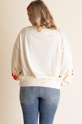 Merry Embroidered Sweatshirt