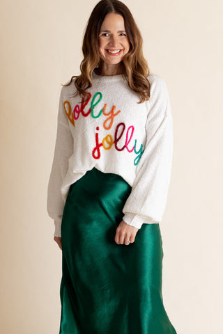 Holly Jolly Embroidered Sweater