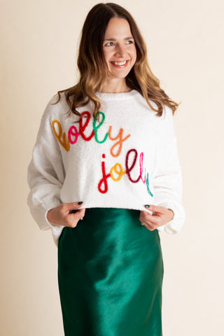 Holly Jolly Embroidered Sweater