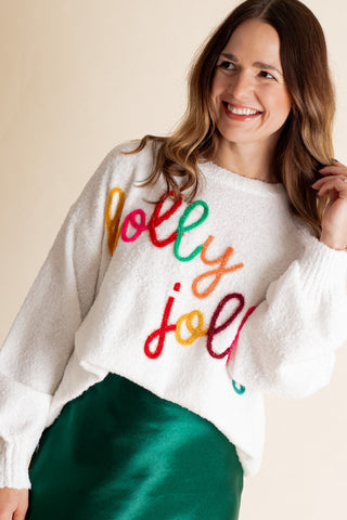 Holly Jolly Embroidered Sweater