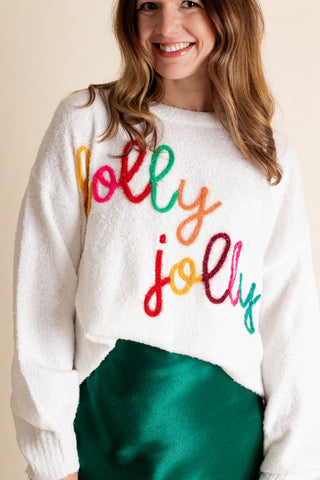 Holly Jolly Embroidered Sweater