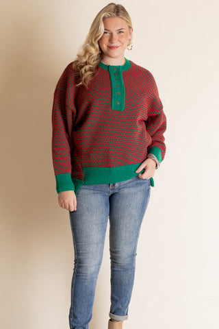 A New Time Button Front Sweater