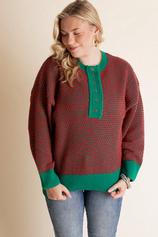 A New Time Button Front Sweater