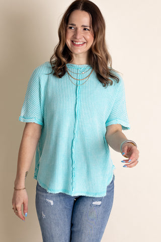 Ocean Front Waffle Knit Top *Final Sale*