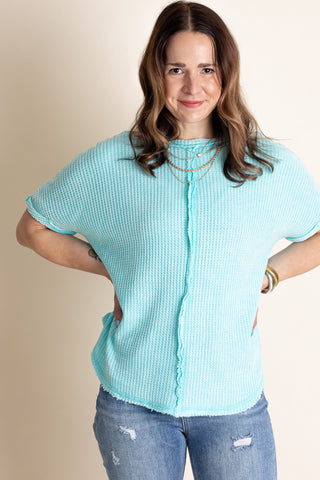 Ocean Front Waffle Knit Top *Final Sale*