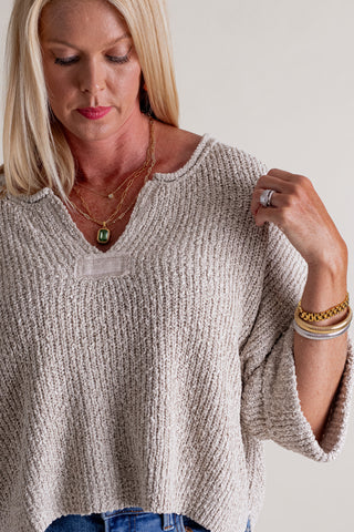 Never Too Old Slit Neck Top