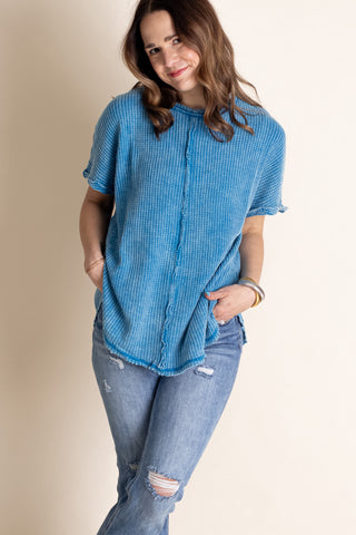 Ocean Front Waffle Knit Top *Final Sale*